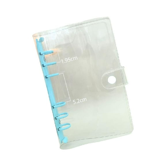 Clear Notebook Binders Soft Binder with Snap Button 6 Rings Planner Binder