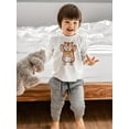 thumbnail image 2 of Smiling Bear Long Sleeve Toddler - Toddler Long Sleeve Tee, White, 2 of 4