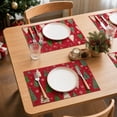 thumbnail image 4 of Dmlowu Christmas Placemats Set of 4, Heat-Resistant Washable Rectangular Table Mats, Christmas Table Decorations for Xmas Dining Home Kitchen Decor, 4 of 7