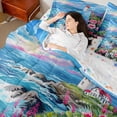 thumbnail image 3 of Erosebridal Coastal Lighthouse Twin Bedding Sets 7-Piece For Boys Girls,Teens Ocean Beach Floral Daisy Bedding Comforter Set,Breathable Home Decor, 3 of 6