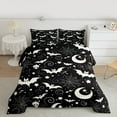 thumbnail image 2 of Feelyou Happy Halloween 01, Cartoon Spider Web Twin Comforter Sets, Cartoon Bat Moon Reversible Bedding Set, Lightweight Room Decor,2-Piece, 2 of 8
