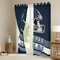 thumbnail image 3 of Erosebridal American Football Helmet Curtains for Living Room,Dallas City BlackoutCurtains Set of 2 (38x45),Sports Theme Curtains and Drapes (38x45),Luxury Living Room Decor, 3 of 7