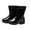Black, variant on Kids Toddler Rain Boots Unisex Solid Color Simplicity Low Heel Rubber Sole Non Slip Waterproof Lightweight Durable Plastic Rain Shoes for Children Boys and Girls Black