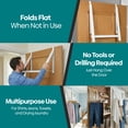 thumbnail image 5 of HOLDN' STORAGE Foldable Over The Door Hanger for Clothes, Towels, Coats - White, 5 of 8