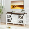 thumbnail image 4 of PPorfamilia 59" Farmhouse Buffet Cabinet with Storage and Sliding Barn Doors, White, 4 of 10