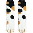 thumbnail image 4 of Calcetines de terciopelo de coral para mujer, medias de tubo de otoño e invierno, calcetines de dormir cálidos y gruesos con forma de garra de gato para dormir en el suelo, 4 of 6