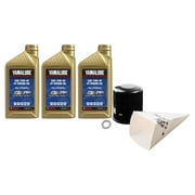 Tusk 4-Stroke Oil Change Kit for Yamalube Hi-Perf. Synthetic 10W-40 For Yamaha KODIAK 450 4x4 Auto 2003-2006
