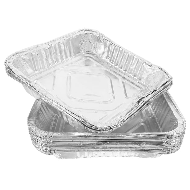 30 moldes desechables de aluminio para hornear, moldes cuadrados para freidoras de aire, moldes desechables de aluminio para hornear pasteles, moldes de aluminio para hornear pasteles