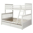 thumbnail image 3 of Twin Over Full Bunk Bed with Ladder Solid Wood Bunk Bed Frame with 2 Storage Drawers, 3 of 7