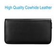 thumbnail image 3 of Tekcoo Leather Zip Credit Card Holder Wallet with ID Window Keychain RFID Blocking, 3 of 8