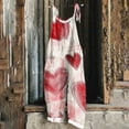 thumbnail image 5 of Levmjia Jumpsuit For Women Casual Fashion Sleeveless Backless Valentine Love Printed One-Piece Suspenders Leggings Rompers Pants, 5 of 5