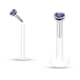 thumbnail image 2 of Push-in Labret Monroe with Press Fit Gem Stone 16GA, 2 of 12