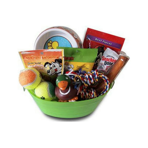 JOICE Dog Gift Basket Treats Crewing Toy Set