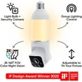 thumbnail image 2 of Restored WYZE Bulb Cam Security Camera, 2K HD Outdoor Light Bulb Camera, Color Night Vision, Dimmable LED Bulb, Motion Detection, Siren Alarm, Works w/Alexa/Google Assistant. Free Expert Support (Refurbished), 2 of 9