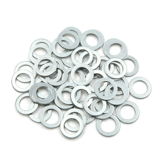 Unique Bargains 50pcs Engine Oil Crush Washers Drain Plug Gaskets 14mm ID. 22mm OD. for Car