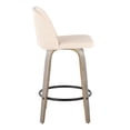 thumbnail image 2 of LumiSource Grey Toriano 26" Fixed Height Counter Stool - Set of 2, 2 of 4