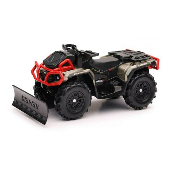 Mini CAN-AM Outlander W/ Snow Plow, Black - New Ray 07383 - Model Toy Vehicle