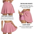 thumbnail image 5 of Alove Women's 2.76 Inch Wiastband Tennis Skirts Lining Shorts With 3 Pockets, 5 of 6