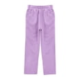thumbnail image 5 of Girls Sweatsuit Fashion 2 Piece Hoodie and Sweatpants Set 5-14 Years Hooded Sweatshirts and Wide Leg Joggers Warm Tracksuit with Pockets, 5 of 7