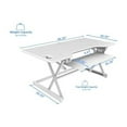thumbnail image 4 of Pemberly Row Ensemble Convertisseur/moniteur Triple pour Bureau Assis-Debout Réglable de 46 Pouces - Blanc, 4 of 8