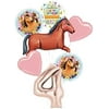 Mayflower Spirit Riding Free Party Supplies 4th Birthday Brown Horse Balloon Bouquet Decorations
