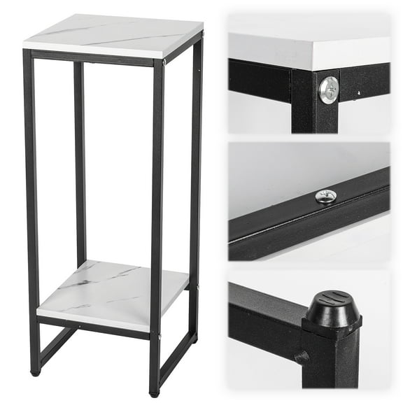 golytefs 2 Layer Indoor Plant Stand Metal Flower Pot Rack for Balcony Garden Entryway