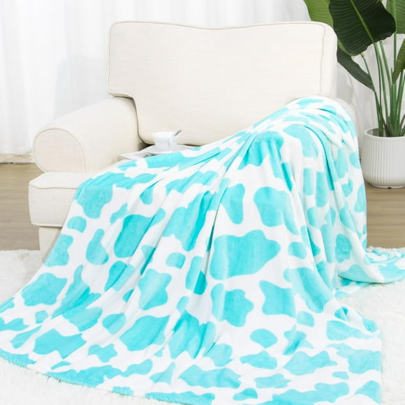 Fleece Light Blue Blanket Soft Fuzzy Turquoise Throw Blankets Cyan Teal Bed Blanket Pale Blue Couch Blanket Stuff Decor Gifts for Teen Girls Women