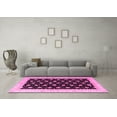 thumbnail image 3 of Ahgly Company Indoor Round Oriental Pink Modern Area Rugs, 6' Round, 3 of 4