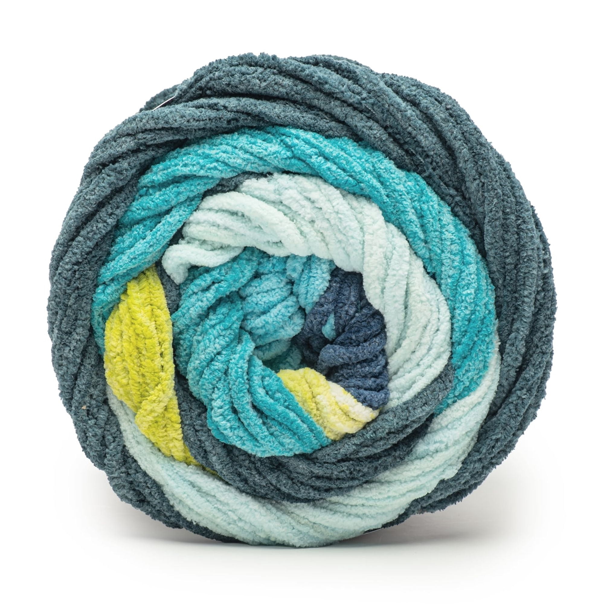 Bernat® Blanket patchwork™ #6 Super Bulky Polyester Yarn, Teal dream 10.5oz 220yd (2Pk)