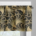 thumbnail image 5 of Ambesonne Abstract Valance & Curtain, Ornamental Curved Lines, 55"x45", Charcoal Grey and Pale Brown, 5 of 7