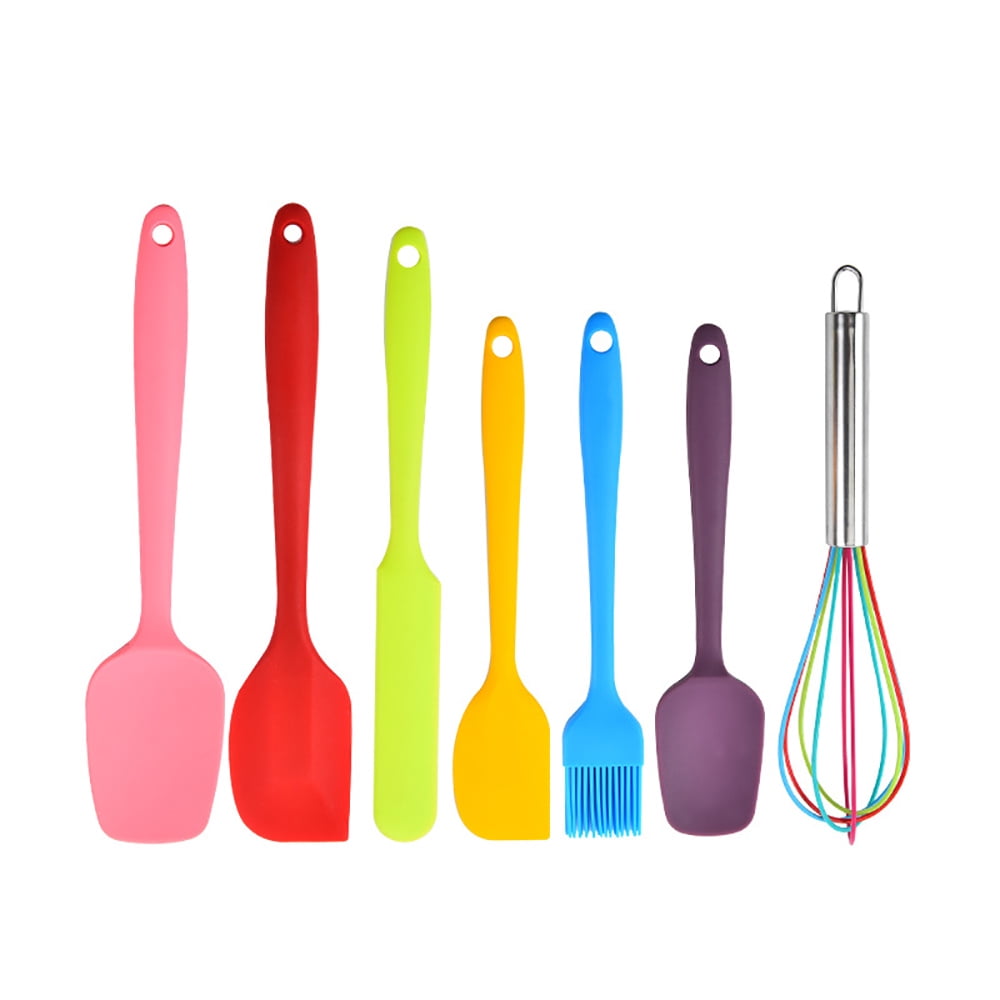 AOZBZ Kitchen Utensil Set Kitchen Cooking Utensils Set 7 Pcs Nonstick Silicone Cooking Kitchen
