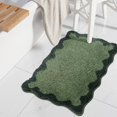 thumbnail image 1 of Alfombra de baño Uphome, bonita, verde, absorbente, antideslizante, 45 x 65 cm, microfibra, 1 of 7