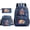Blue flower~3, variant on New cute cartoon digital adventure circus cool print large-capacity backpack, student campus sports backpack, shoulder bag, and pencil case three-piece set
