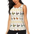 thumbnail image 1 of Fotbe Funny Chicken Blusas Sin Mangas para Mujer – Estilo Casual, Corte Suelto, Slim-Fit, Cuello Redondo Deportivo, Tops de Verano para Gimnasio y Yoga-X-Large, 1 of 7