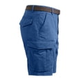 thumbnail image 3 of Fgvctg Men's Cargo Shorts Elastic Waistband Casual Summer Hiking Cargo Shorts Stretch Waistband Tactical Regular Fit Short Workout Lightweight Pant with Pockets,Dark Blue,3XL, 3 of 5
