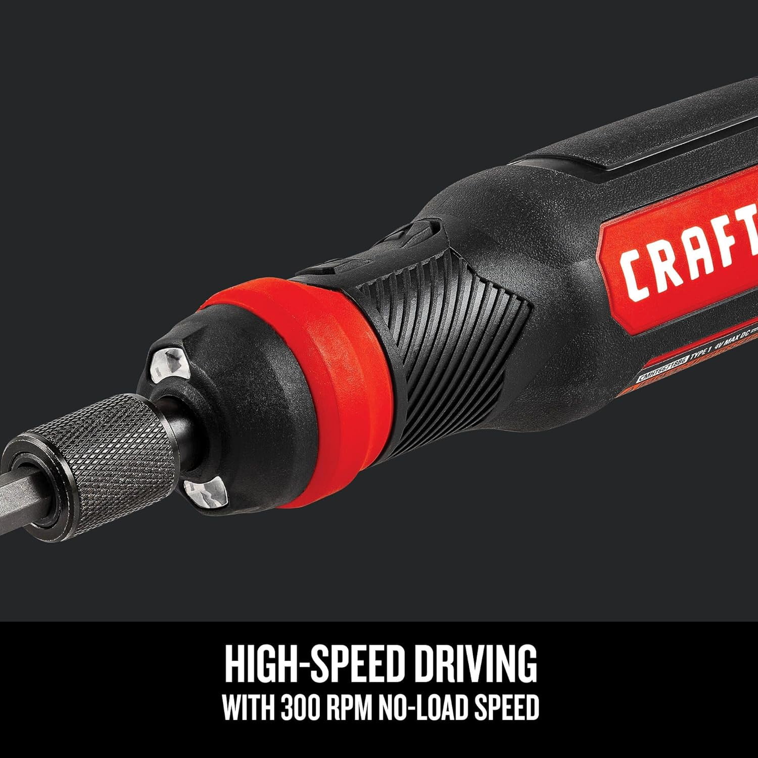 4V Electric Screwdriver Set, 300 RPM, -USB Charging Port, 3-Stage Battery Charge Indicator (CMHT66718B20)