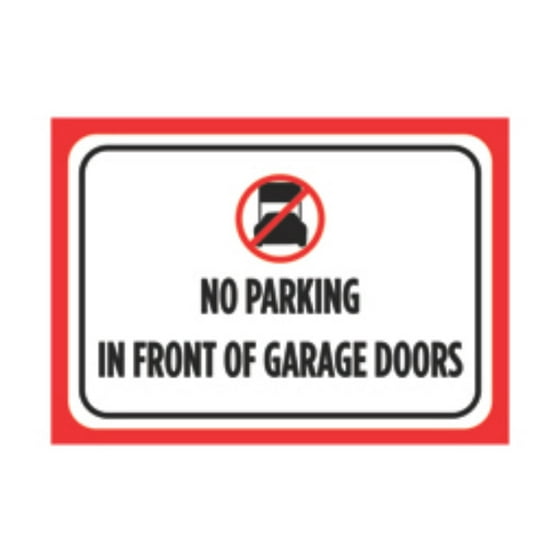 No Parking In Front Of Garage Doors Print Red Black White Poster Car No Parking In Front Of Garage Doors Print Red Black White Poster Car Picture Symbol Large