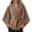 Khaki, variant on Wrap Poncho Cape Coat for Women Casual V Neck Batwing 3/4 Sleeve Tied Cloak Jacket Loose Solid Color Fall Winter Elegant Outerwear S