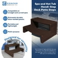 thumbnail image 4 of Confer Plastics Handi-Step Hot Tub Stairs for Straight/Curved Spas,Espresso, 4 of 6