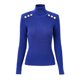 thumbnail image 1 of Suéter de cuello alto de punto europeo y americano de manga larga negro para viajeros con temperamento, mezcla de lana, top ajustado, 1 of 6