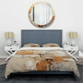 thumbnail image 3 of Designart "Beige Grey Geometric composition II" Abstract Bedding Covert Set - Abstract Collages Beige Modern Bed Set With 2 Shams, 3 of 6