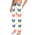 thumbnail image 2 of FORMRS Mens Pajama Pants with Pockets Sleepwear Lounge Bottoms Sizes S-2XL, Orange Butterflies, 2 of 7