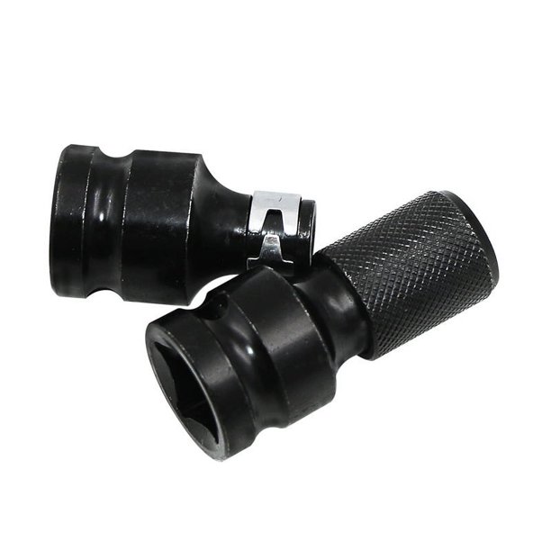 Adaptadores de vaso de 2 piezas, cuadrado de 1/2" a vaso de trinquete hexagonal de 1/4" Convertidor de mandril de liberación rápida para portapuntas de destornillador y llave de trinquete de impacto