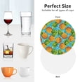 thumbnail image 4 of KLL Drink Coasters Set Round Shape of 4,PU Leather Absorbent Coasters Set Decorative Coffee Cup Coasters Housewarming Gift for Home Decor-Pineapple, 4 of 5