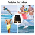 thumbnail image 6 of Balery Gold Glittering Stars Mens Swim Trunks Swim Shorts for Men Quick Dry Inseam Beach Shorts with Compression Liner Pocket-Large, 6 of 9