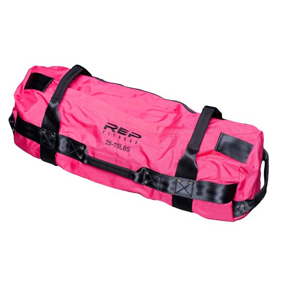 Saco de arena REP mediano rosa de alta resistencia para entrenamiento 25-75 lb