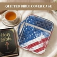 thumbnail image 6 of TSOVTHRID American Flag Paint Splatter Print Mens Bible Cases Church Bags, Bible Cover with Portable Handle, Lightweight Quilted Carrying Book Case for Bibles Study, 6 of 7