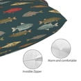 thumbnail image 5 of Salouo River Freshwater Fish Pattern Pillow Cases,1PC Pillow Covers with Envelope Closure Decorative Pillow Case for Bed Couch,Pillows Not Included-14"x20", 5 of 6