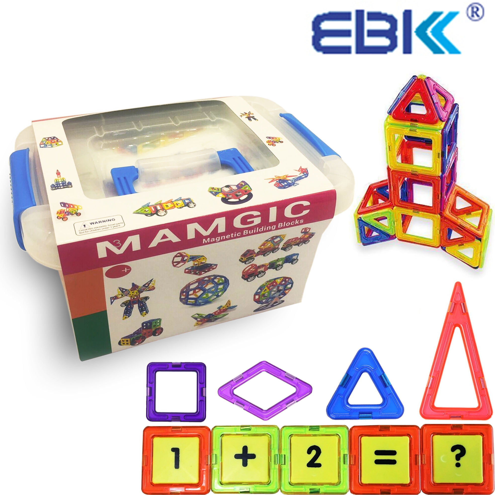 52 Piece Building Stacking Blocks Set,Imagination Mathematics