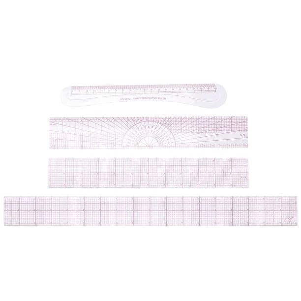 4pcs Clear Sewing Rulers Set Curve Rulers Quilting Rulers Sewing Supplies